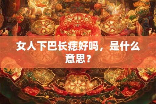 女人下巴长痣好吗，是什么意思？