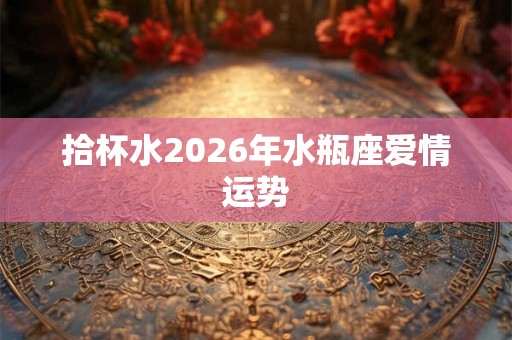 拾杯水2026年水瓶座爱情运势