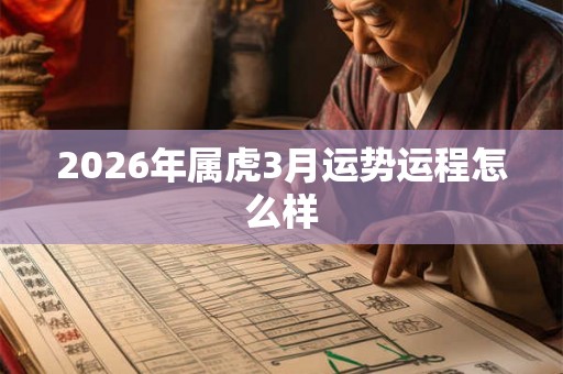 2026年属虎3月运势运程怎么样
