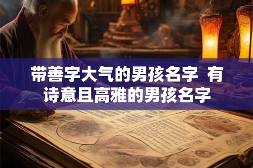 带善字大气的男孩名字  有诗意且高雅的男孩名字
