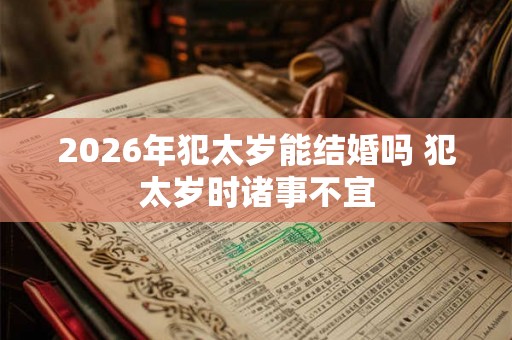 2026年犯太岁能结婚吗 犯太岁时诸事不宜