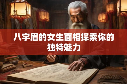 八字眉的女生面相探索你的独特魅力