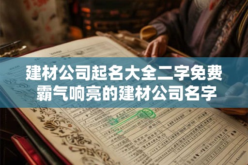 建材公司起名大全二字免费 霸气响亮的建材公司名字 建材公司起名大全二字免费 霸气响亮的建材公司名字