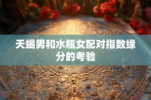 天蝎男和水瓶女配对指数缘分的考验