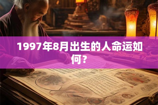 1997年8月出生的人命运如何？