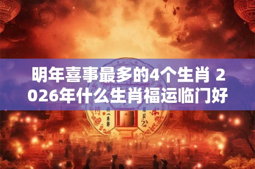 明年喜事最多的4个生肖 2026年什么生肖福运临门好事连连