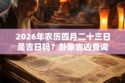 2026年农历四月二十三日是吉日吗？卦象吉凶查询