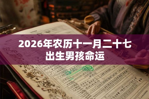 2026年农历十一月二十七出生男孩命运