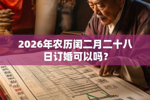 2026年农历闰二月二十八日订婚可以吗？