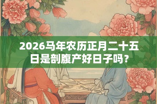 2026马年农历正月二十五日是剖腹产好日子吗？