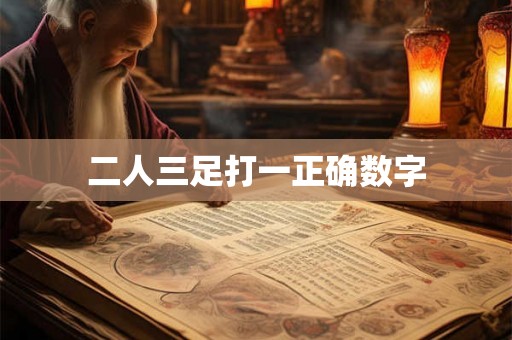 二人三足打一正确数字