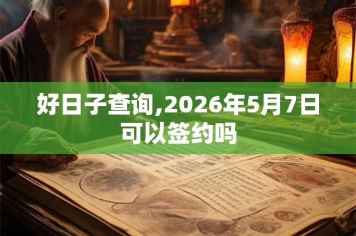 好日子查询,2026年5月7日可以签约吗