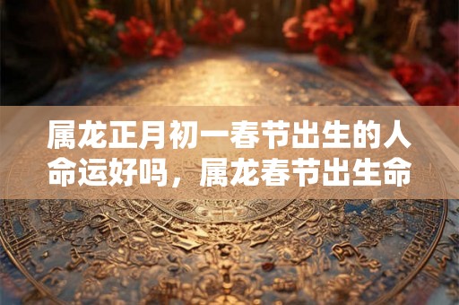 属龙正月初一春节出生的人命运好吗,属龙春节出生命运解析 属龙正月初一春节出生的人命运好吗,属龙春节出生命运解析
