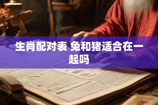 生肖配对表 兔和猪适合在一起吗 生肖配对表 兔和猪适合在一起吗