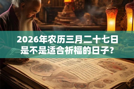 2026年农历三月二十七日是不是适合祈福的日子？