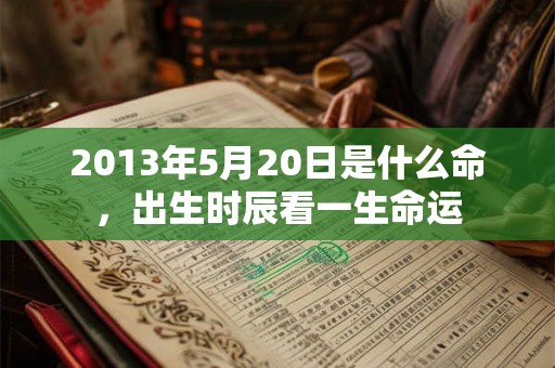 2013年5月20日是什么命，出生时辰看一生命运