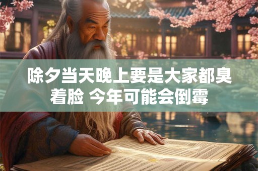 除夕当天晚上要是大家都臭着脸 今年可能会倒霉