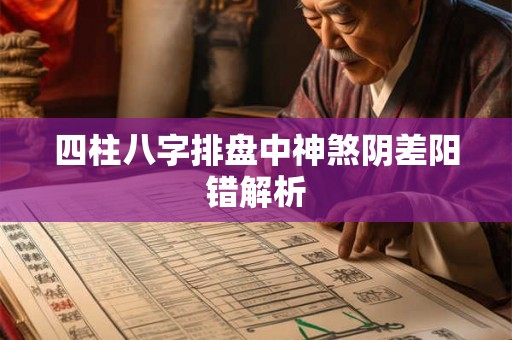 四柱八字排盘中神煞阴差阳错解析