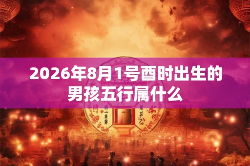2026年8月1号酉时出生的男孩五行属什么