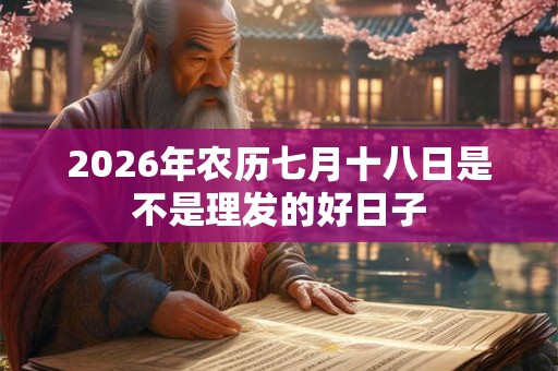 2026年农历七月十八日是不是理发的好日子