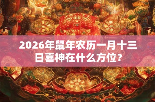 2026年鼠年农历一月十三日喜神在什么方位？