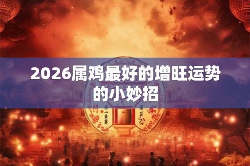 2026属鸡最好的增旺运势的小妙招