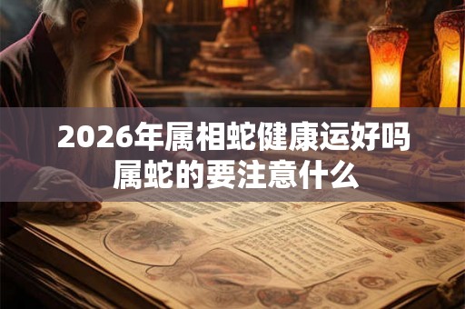2026年属相蛇健康运好吗 属蛇的要注意什么