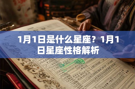 1月1日是什么星座？1月1日星座性格解析