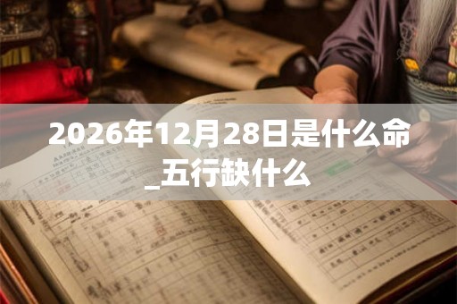 2026年12月28日是什么命_五行缺什么