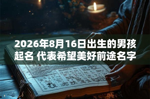 2026年8月16日出生的男孩起名 代表希望美好前途名字