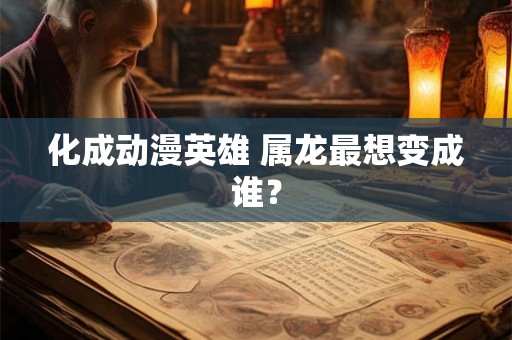 化成动漫英雄 属龙最想变成谁？