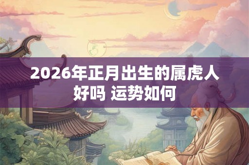 2026年正月出生的属虎人好吗 运势如何