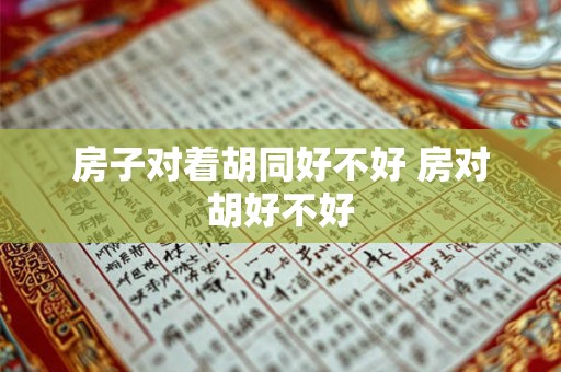 房子对着胡同好不好 房对胡好不好