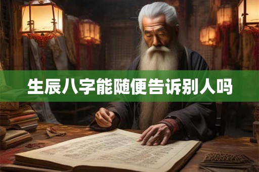 生辰八字能随便告诉别人吗