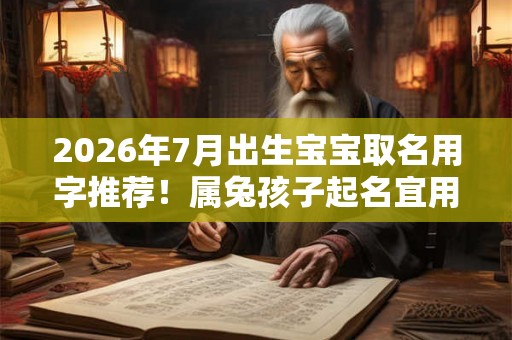 2026年7月出生宝宝取名用字推荐！属兔孩子起名宜用字大全