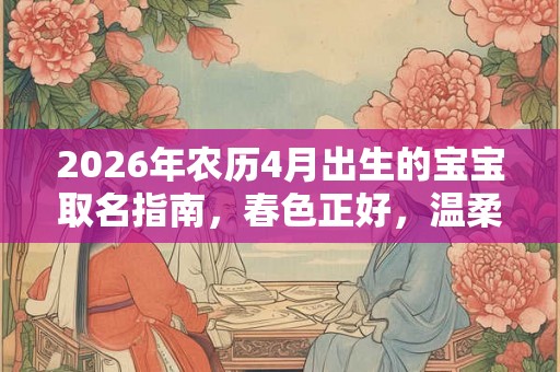 2026年农历4月出生的宝宝取名指南，春色正好，温柔娇俏