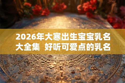 2026年大寒出生宝宝乳名大全集  好听可爱点的乳名