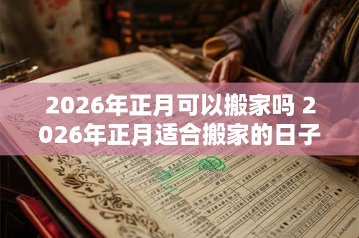 2026年正月可以搬家吗 2026年正月适合搬家的日子 2026年正月可以搬家吗 2026年正月适合搬家的日子