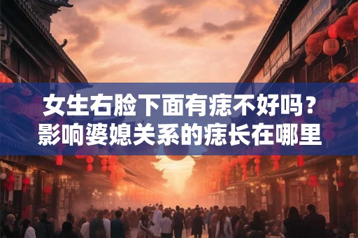 女生右脸下面有痣不好吗？影响婆媳关系的痣长在哪里？