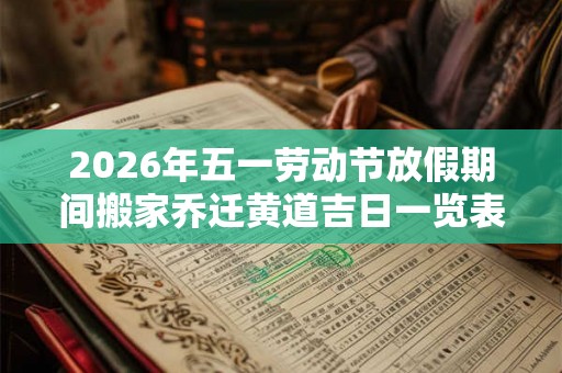 2026年五一劳动节放假期间搬家乔迁黄道吉日一览表