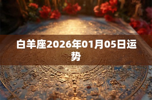 白羊座2026年01月05日运势