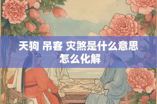 天狗 吊客 灾煞是什么意思 怎么化解