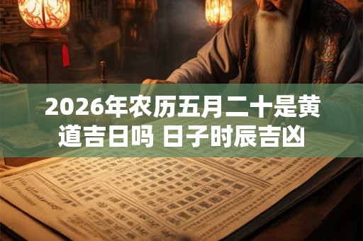 2026年农历五月二十是黄道吉日吗 日子时辰吉凶 2026年农历五月二十是黄道吉日吗 日子时辰吉凶