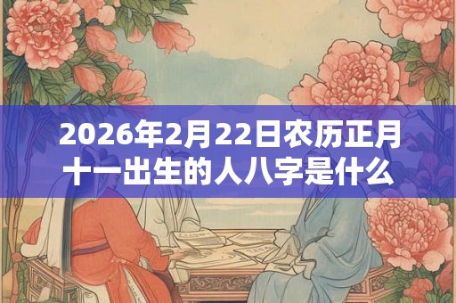 2026年2月22日农历正月十一出生的人八字是什么