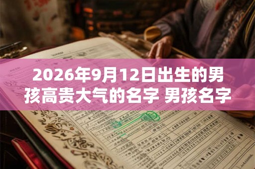 2026年9月12日出生的男孩高贵大气的名字 男孩名字取什么字大气