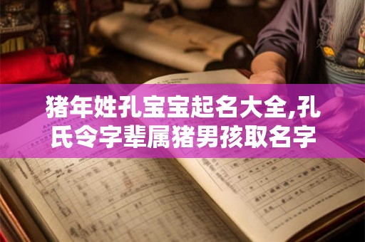 猪年姓孔宝宝起名大全,孔氏令字辈属猪男孩取名字