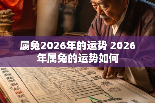 属兔2026年的运势 2026年属兔的运势如何