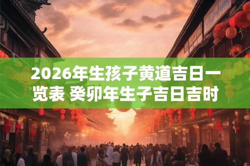 2026年生孩子黄道吉日一览表 癸卯年生子吉日吉时查询大全