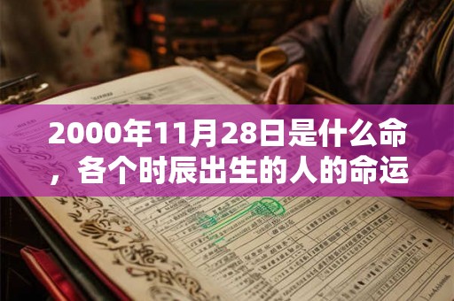 2000年11月28日是什么命，各个时辰出生的人的命运