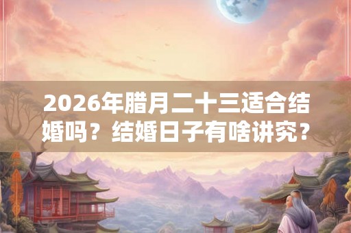 2026年腊月二十三适合结婚吗？结婚日子有啥讲究？